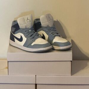 Nike Air Jordan Sneakers - Light Blue and White